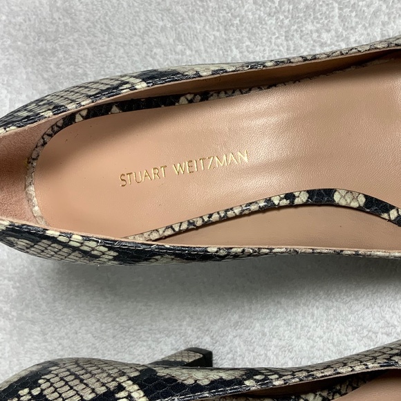 NEW Stuart Weitzman Adria Python-Embossed Pumps - Picture 12 of 13